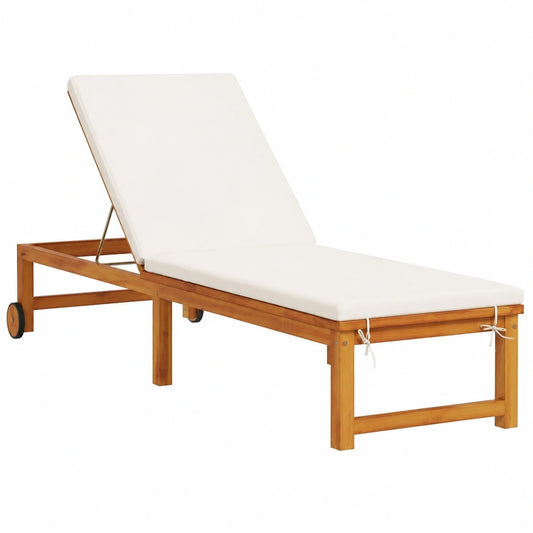 Chaise longue, 2 pièces, 202 x 53 x 89 cm, coloris marron, pour la terrasse ou le jardin