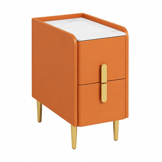 Table de chevet, avec rangement, avec tiroirs, en métal, pour la chambre