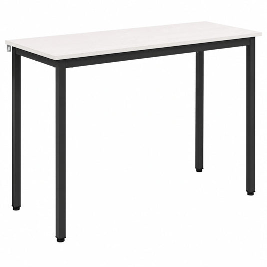 Table à manger, 110 x 55 x 75 cm, coloris blanc, pour la salle à manger
