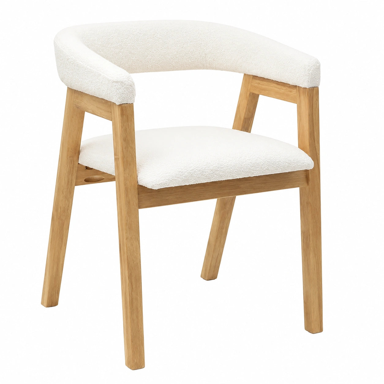 Chaise, 2 pièces, 54 x 57 x 73 cm, coloris naturel, pour la salle à manger ou la cuisine